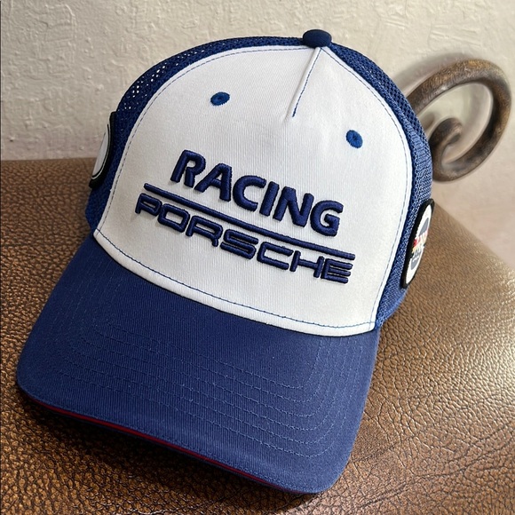 Brand New Porsche Blue & White 24 Hours 1982 Racing Baseball Cap #1 Cotton,Nylon